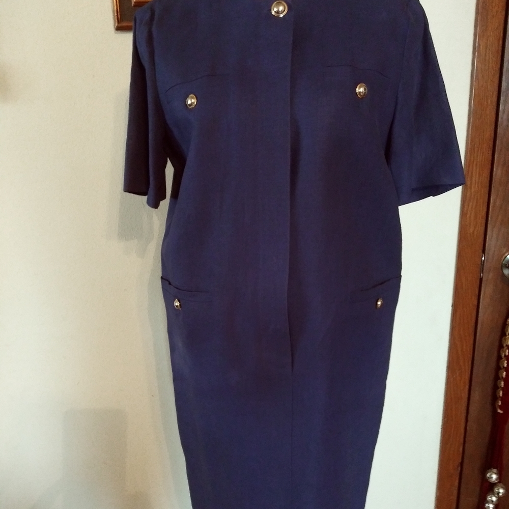MaxMara Navy Blue Dress